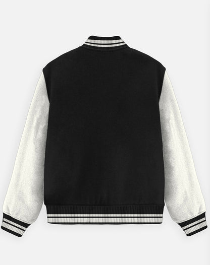 YUNGLAD Black & White Classic Varsity Jacket