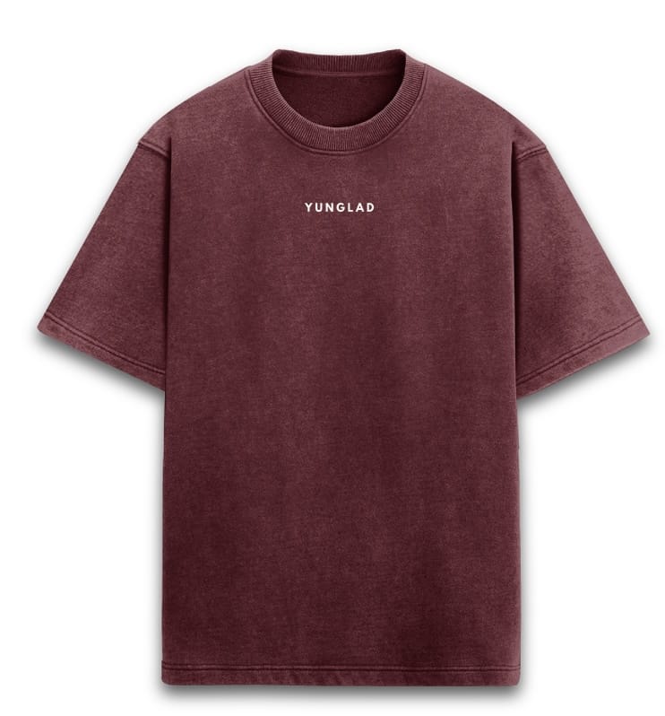 Black acid wash oversized tee.